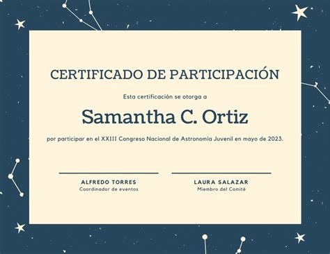 Plantillas De Certificados De Participación Gratis Canva