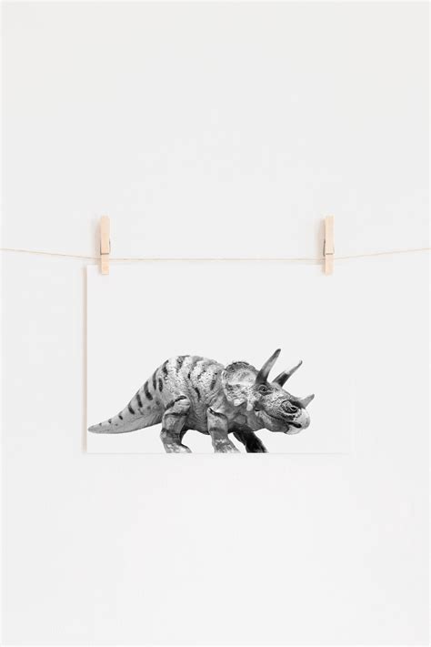 triceratops print dinosaur print dinosaur decor dinosaur etsy australia
