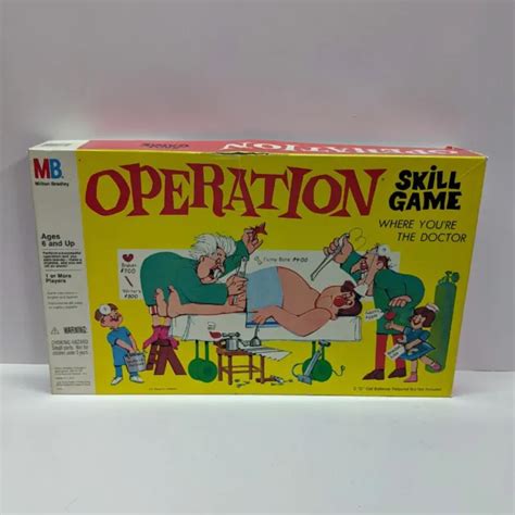 Vintage 1970s Andoperation Doctor Skills Board Game Milton Bradley Game