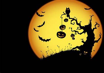Halloween Tree Spooky Clipart Background Moon Dead