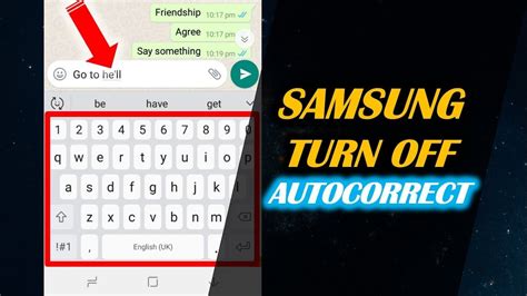 How To Turn Off Autocorrect On Samsung Device Youtube