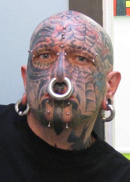 Full Face Tattoo Piercings Extreme Body Modification Insane Tattoos Bad Tattoos Body Art