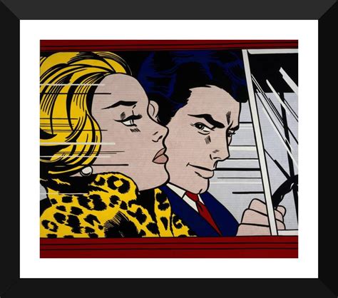 In The Car 1963 Roy Lichtenstein Paintings Collection Premium Quality Framed Poster For