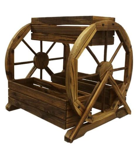 Backyard Expressions Wagon Wheel Wood Planter 911360 Wilco Farm Stores