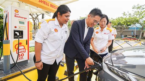 Shell Launches Singapores First Electric Vehicle Charger At Service