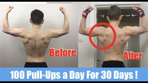 100 Pull Ups A Day For 30 Days Transformation Youtube