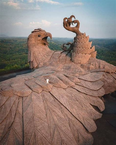 Jatayu Earths Center Chadayamangalam Kerala Bird Sculpture
