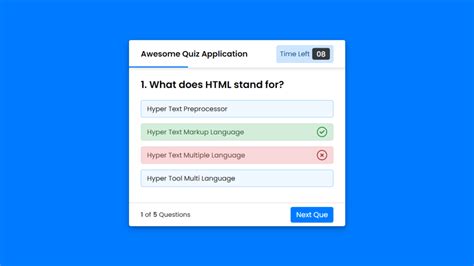 Bootstrap Quiz Template Free Printable Templates