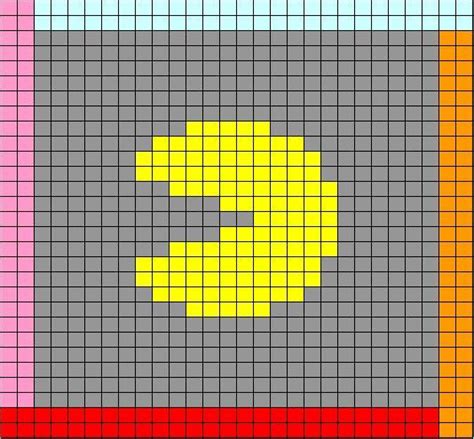 Pac Man Pixel Art Grid Pixel Pac Man Template Pacman 8bit Arcade