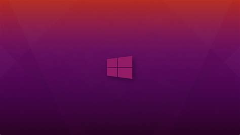 Wallpaper Windows 10 Purple Background Pink Logo 1920x1080