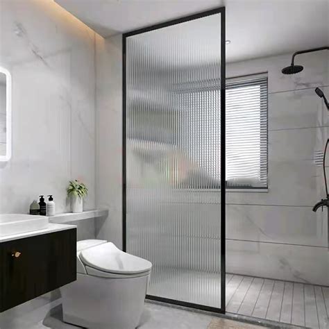 fluted glass shower panel black stainless steel shower screens perth