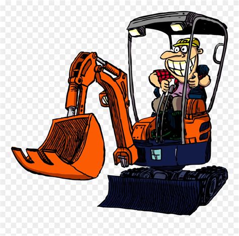 cartoon excavator operator clipart  pinclipart