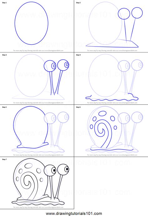 How To Draw Gary The Snail From Spongebob Squarepants