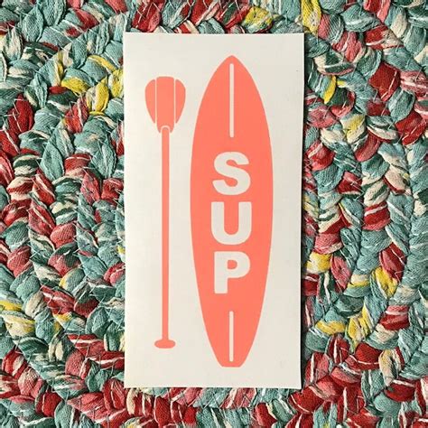 Stand Up Paddle Board Cup Decal Sticker Sup Decal Sticker Etsy