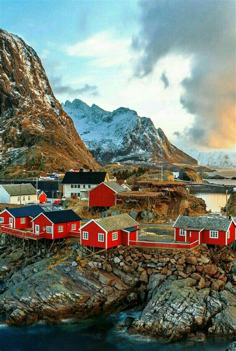The Fishing Village Of Hamnøya On Lofoten Archipelago In Northern