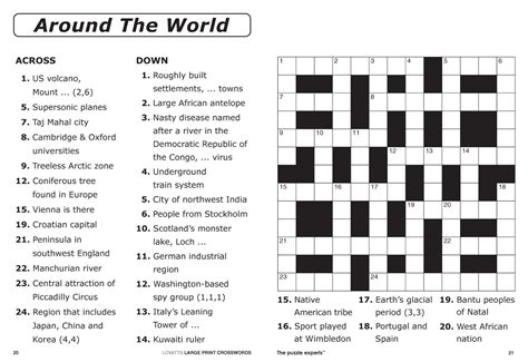 Easy printable crossword puzzles