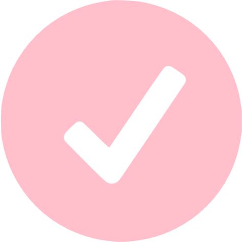 Pink Ok Icon Free Pink Check Mark Icons
