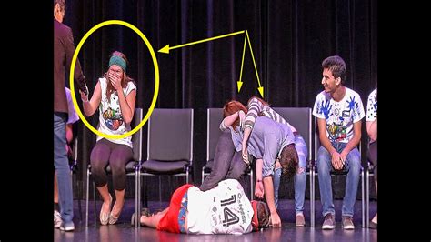 Hypnotist Says Deep Asleep And Then Goes Into The Audience Youtube
