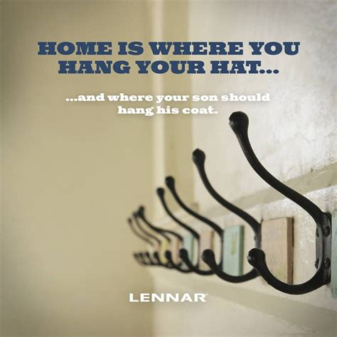 Home Is Where You Hang Your Hatand Where Your Son Should Hang His