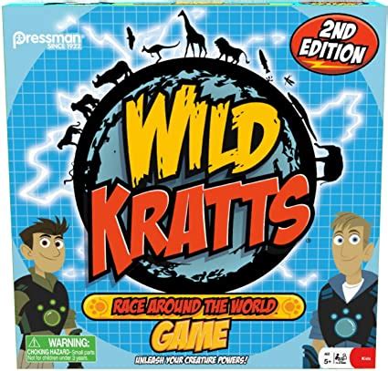Pressman Wild Kratts Race Around the World Board Game Multicolor, 5" in