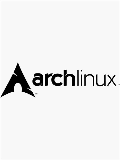 Arch Linux Black Logo Sticker For Sale By Skillers3 Redbubble