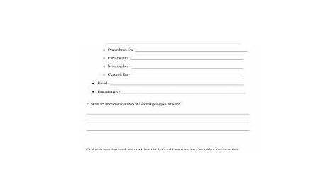 geologic time activity worksheet answers
