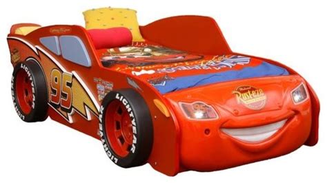 Lightning Mcqueen Racing Twin Car Bed Contemporary Kids Beds By