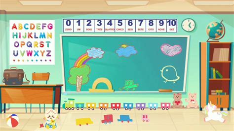 Background Animado Infantil Sala De Aula Educação Fundo Animado Sala De