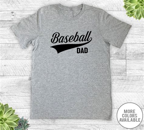 Baseball Dad Unisex T Shirt Baseball Dad Shirt Baseball Etsy