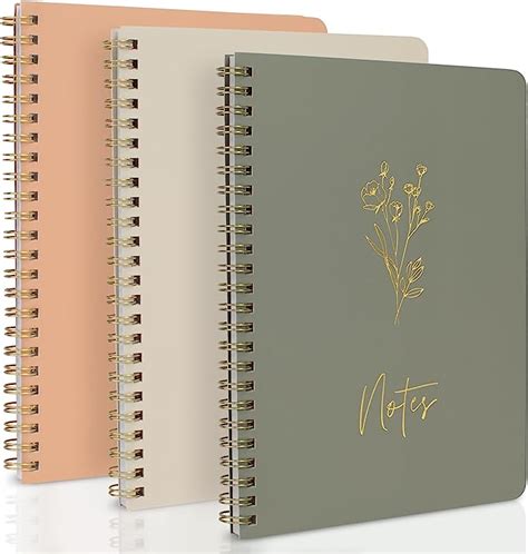 Zicoto Aesthetic Spiral Notebook Set Of 3 For Women Cute College