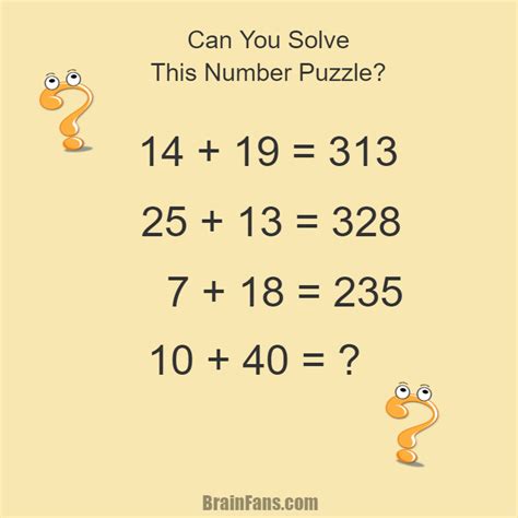 Number Puzzle Quiz With Answer Number And Math Puzzle Brainfans