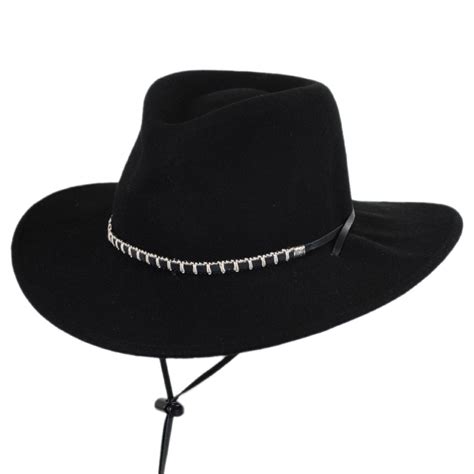 Stetson Black Foot Crushable Wool Felt Western Hat Cowboy And Western Hats
