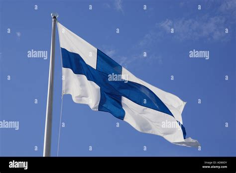 The Finnish Flag Stock Photo Alamy