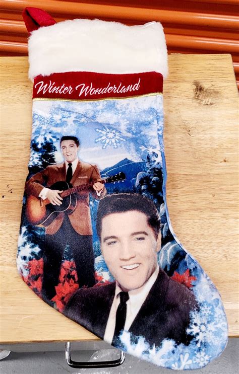 Elvis Vintage Christmas Stocking Winter Wonderland Brand New Etsy