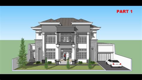 Sketchup Tutorial House Building Design Part 1 Youtube
