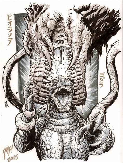 Biollante Chows Down On Godzilla Art By Matt Frank Cool Monsters