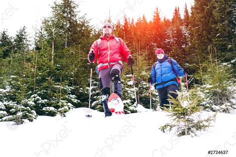 Two Climbers Are In The Mountains Stock Photo 2724637 Crushpixel