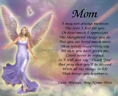 Mom Personalized Art Poem Memory Birthday Mothers Day T Ebay