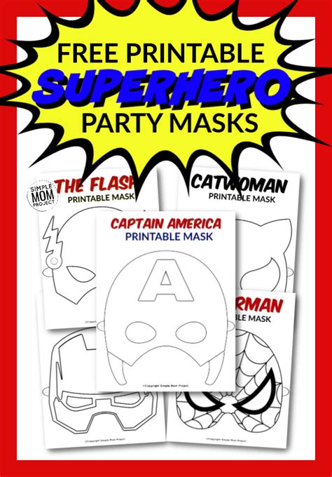 Free Printable Superhero Face Masks For Kids Mask For Kids Face