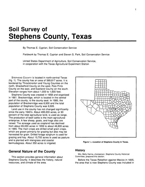 Soil Survey Of Stephens County Texas Page 1 The Portal To Texas