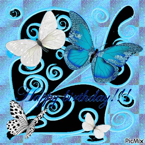 Flashing Butterfly Animated Birthday Quote Pictures
