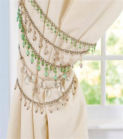 Jeweled Curtain Tiebacks Joann Jo Ann Beaded Curtains Curtain