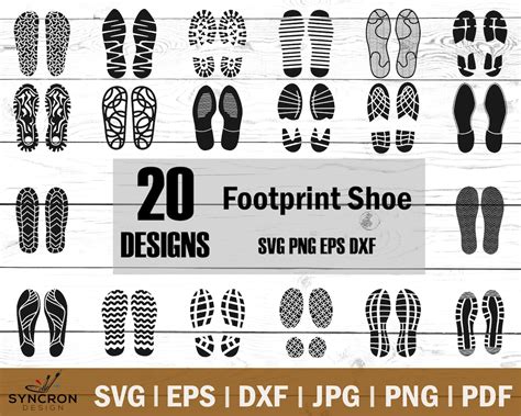 Shoeprint Svg Footprint Svg Shoeprint Silhouette Shoeprint Etsy