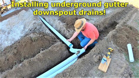 Installing Underground Gutter Downspout Drains 517 Youtube