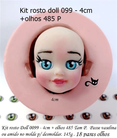 Molde Silicone Kit Rosto Doll Olhos Res 485 P Elo7