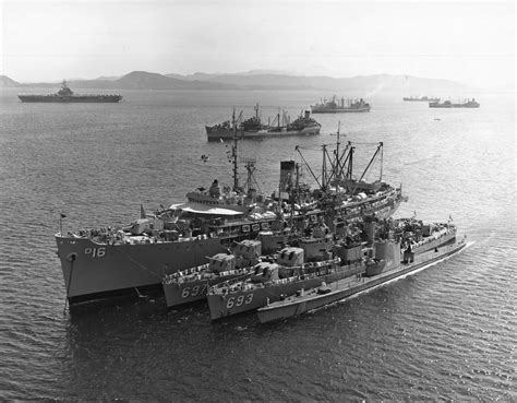 Uss Cascade Ad 16 With Destroyers Charles S Sperry And Moale And
