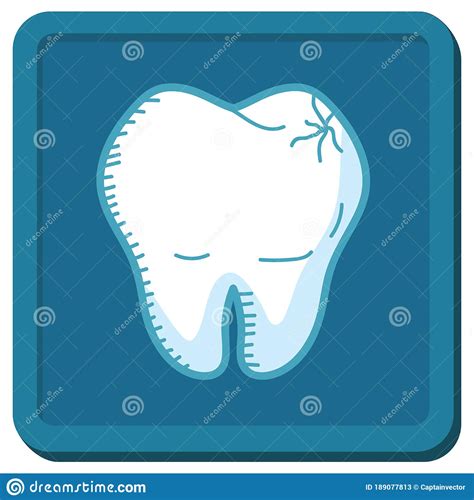 cracked tooth vector illustration decorative design stock vector illustration of cavity