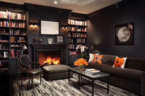 20 Black Living Room Designs Decorating Ideas Design Trends