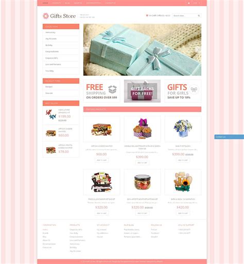 Gifts Store Responsive Shopify Theme #49590 | Gift store ...