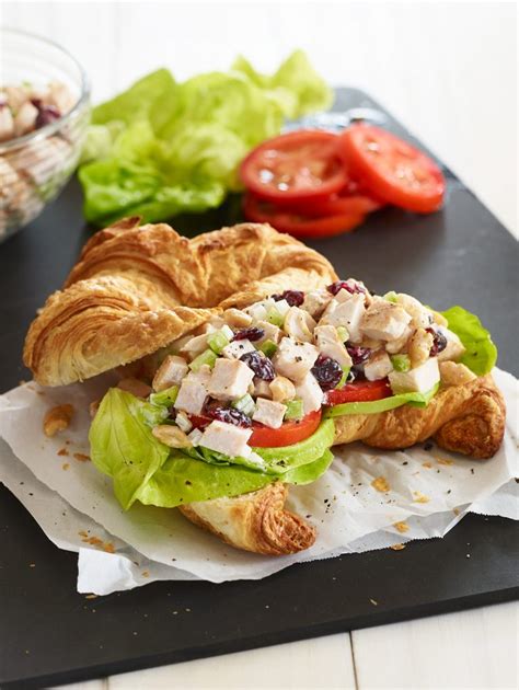 Turkey Salad With Croissant Sandwiches Recipe Shady Brook Farms